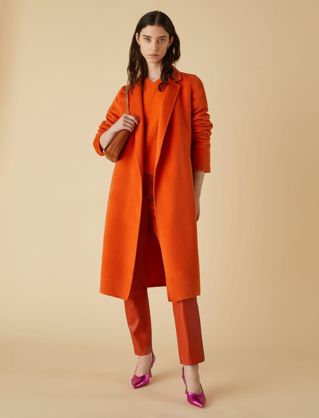 Cappotto lungo - Arancio - Marella