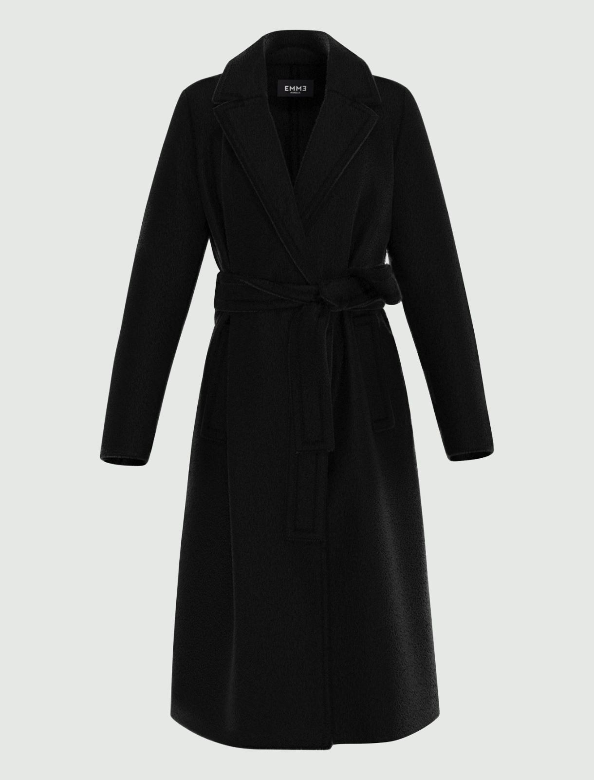 Belted coat - Black - Marella - 4