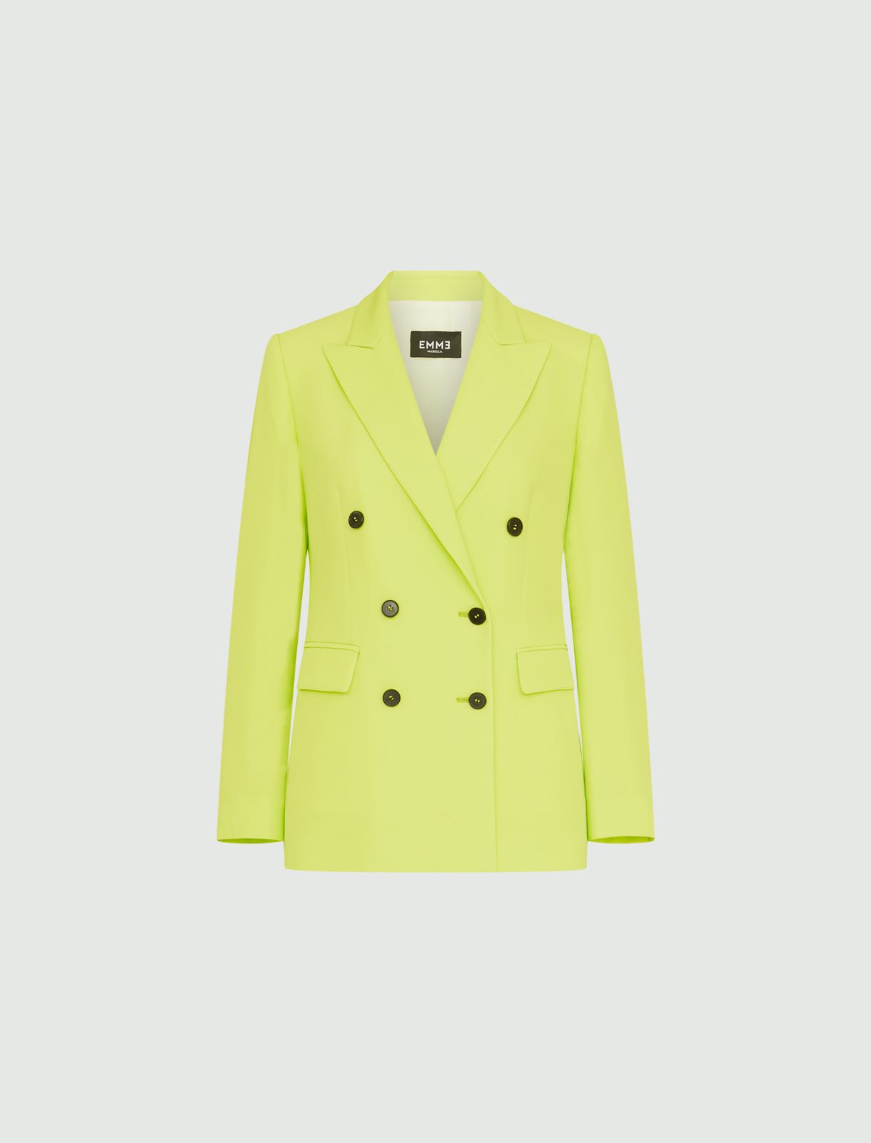Double-breasted blazer - Lime green - Marella - 4