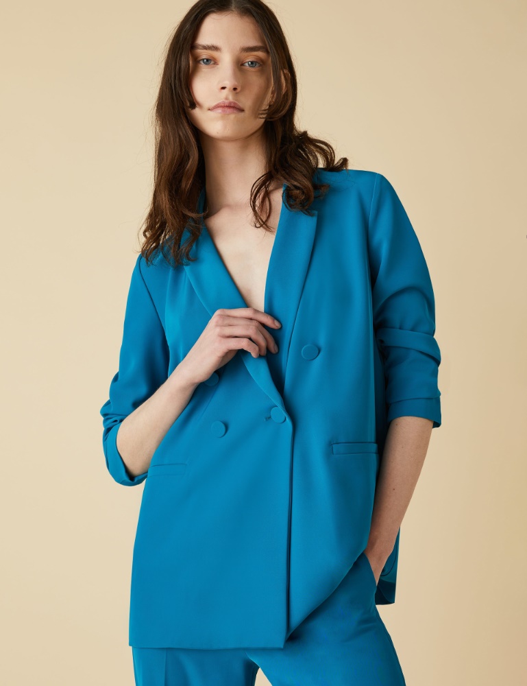 Double-breasted blazer - Turquoise - Emme