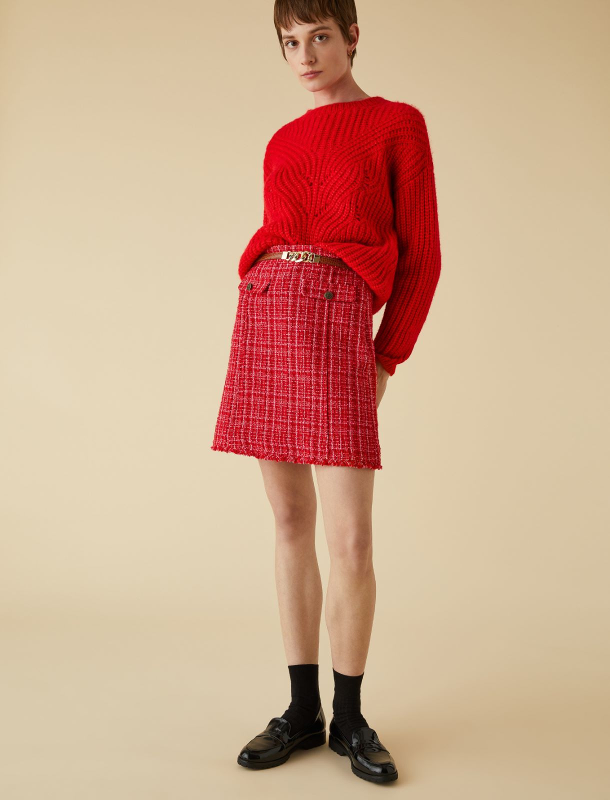 Short skirt - Red - Marella - 3