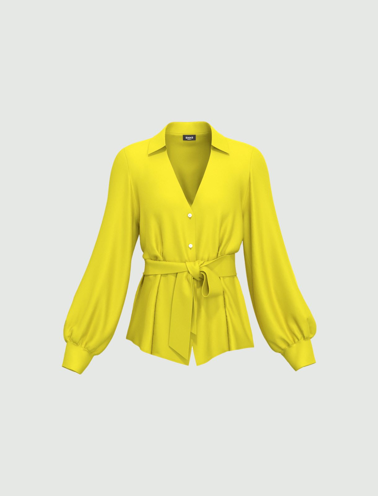 Satin shirt - Yellow - Marella - 4