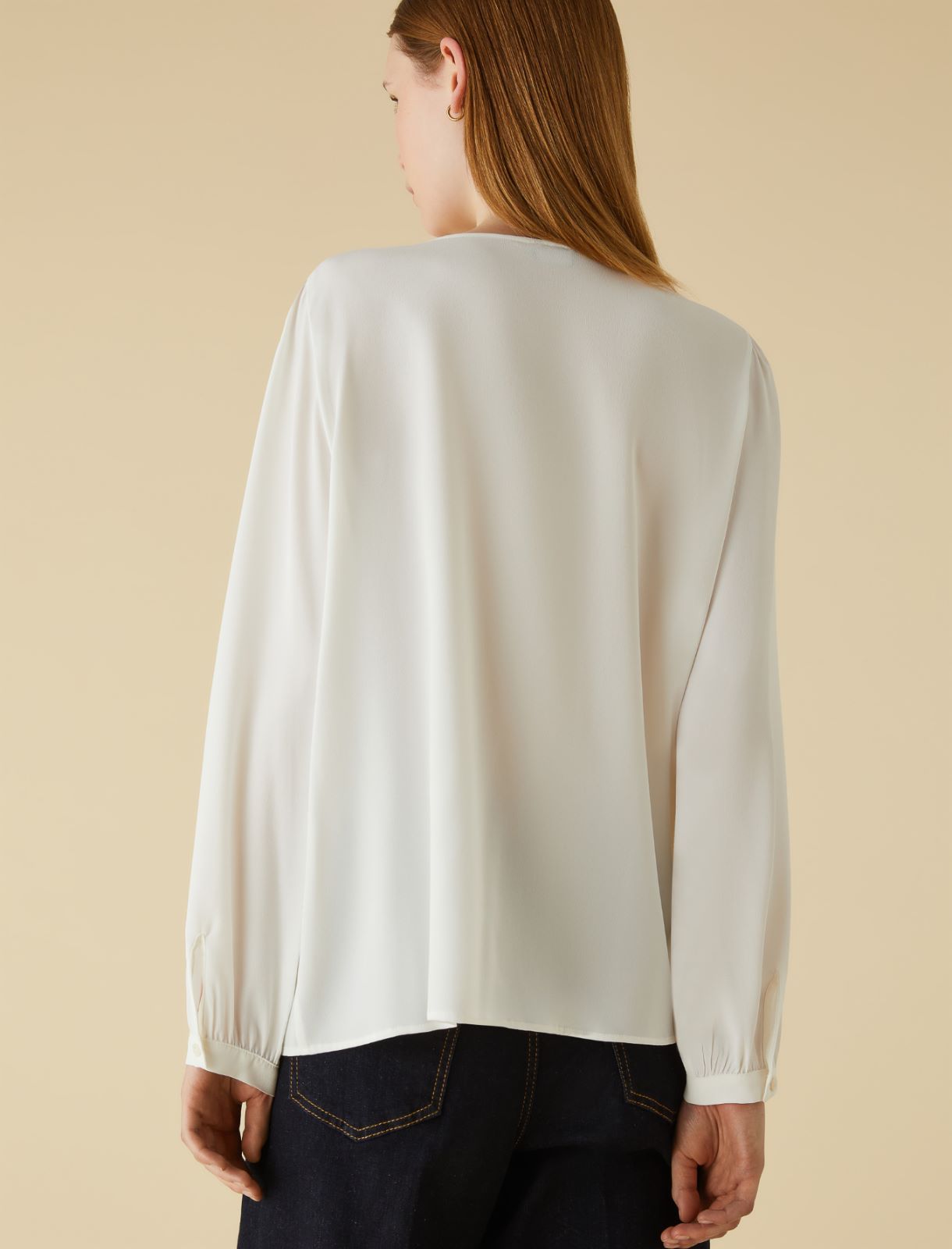 Ruched blouse - White - Marella - 2