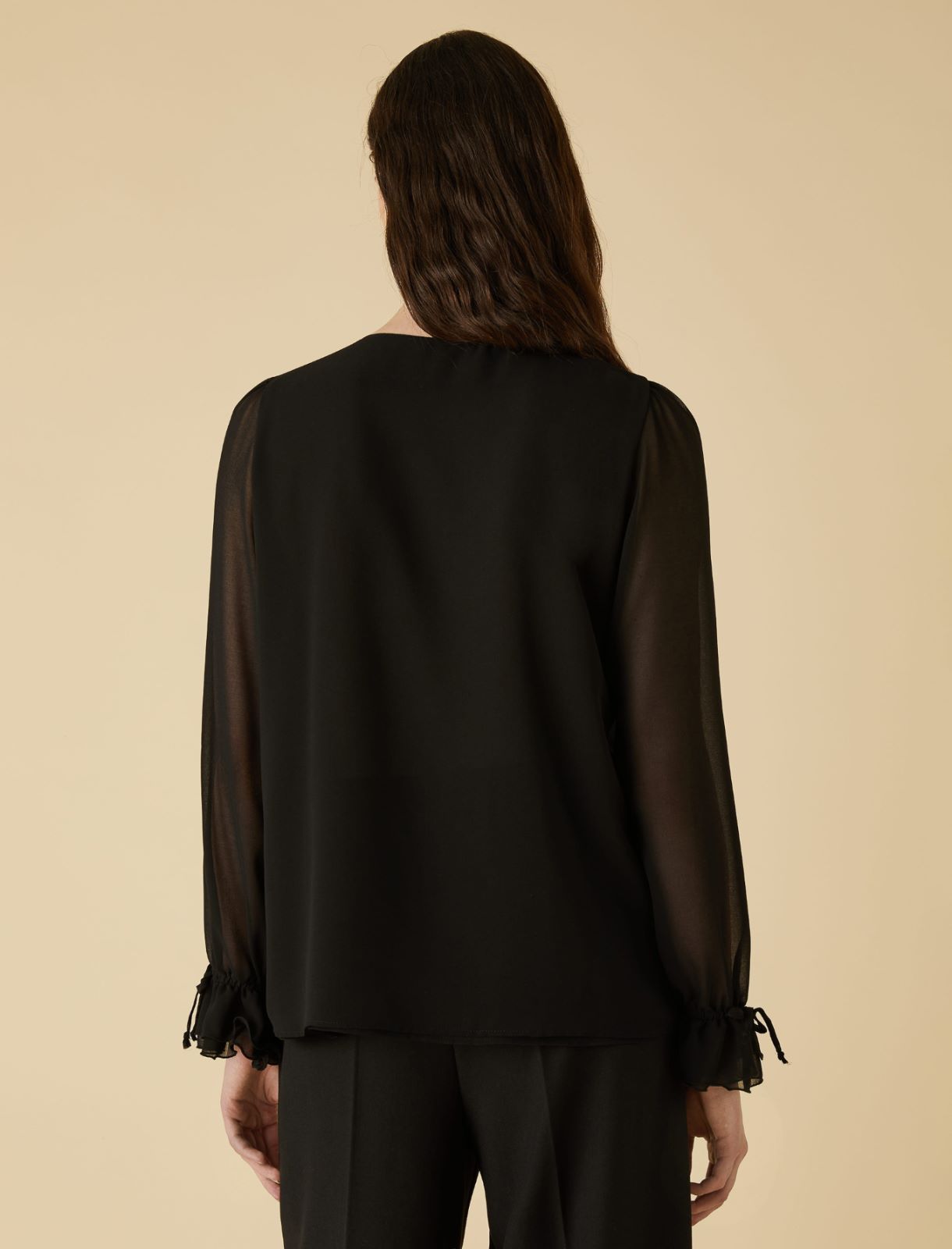 Ruched blouse - Black - Marella - 3
