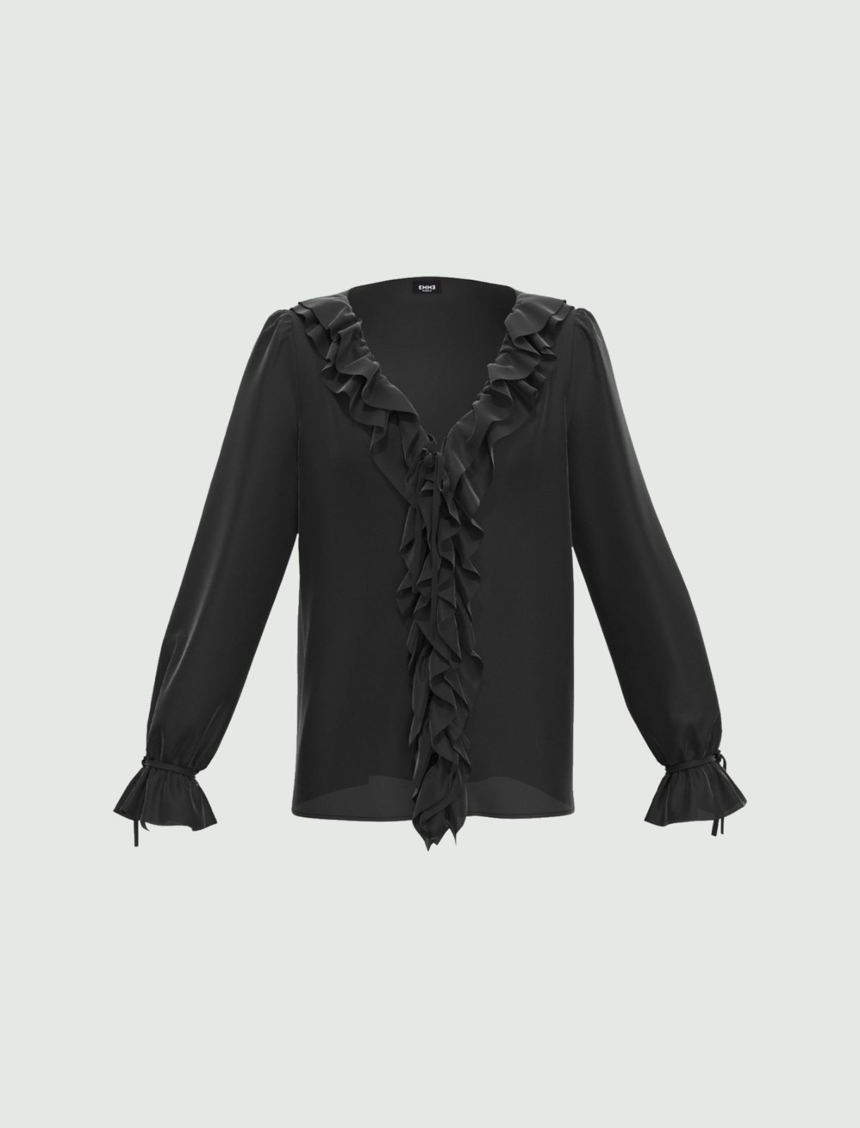 Ruched blouse - Black - Marella