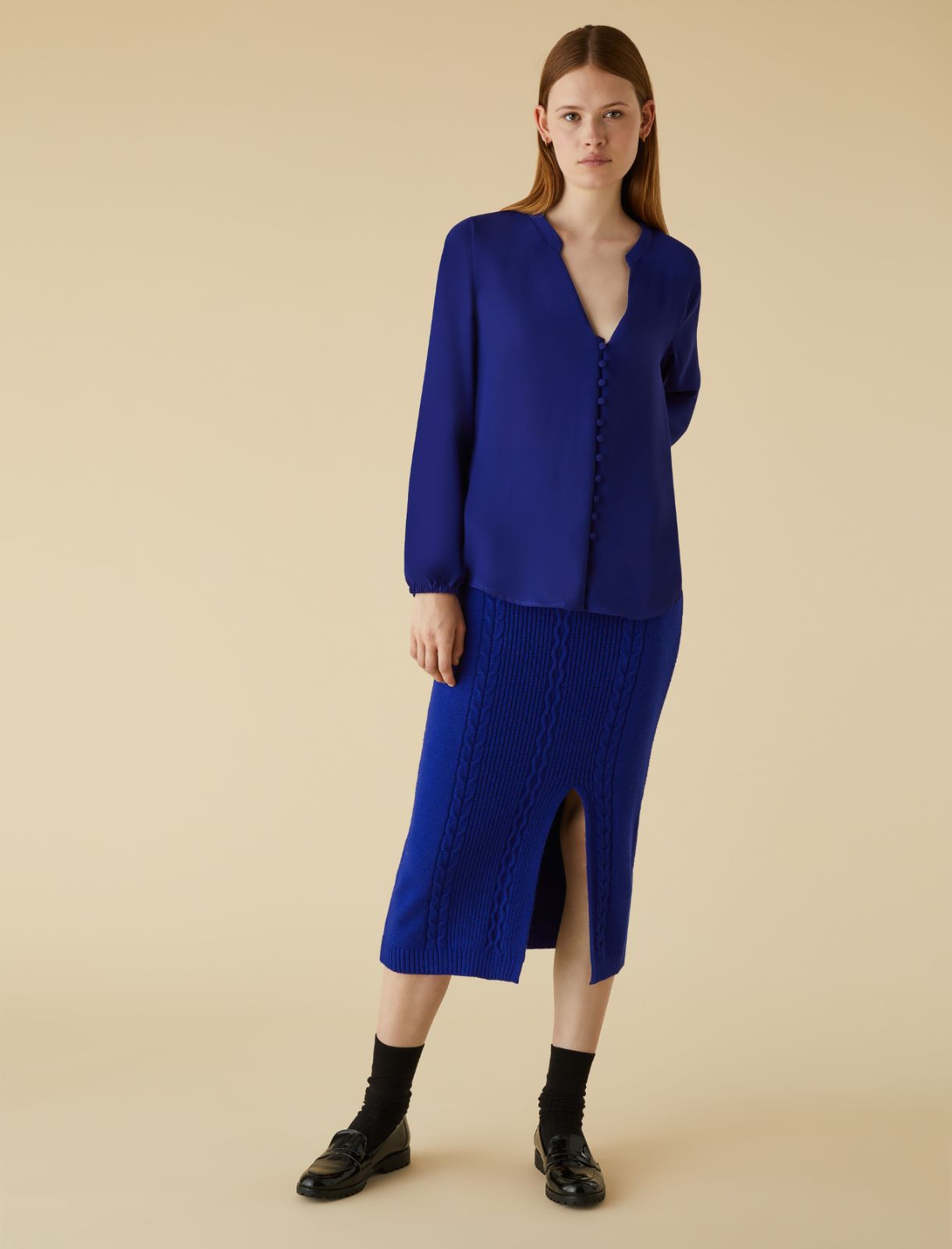 Georgette blouse - Cornflower blue - Marella - 2