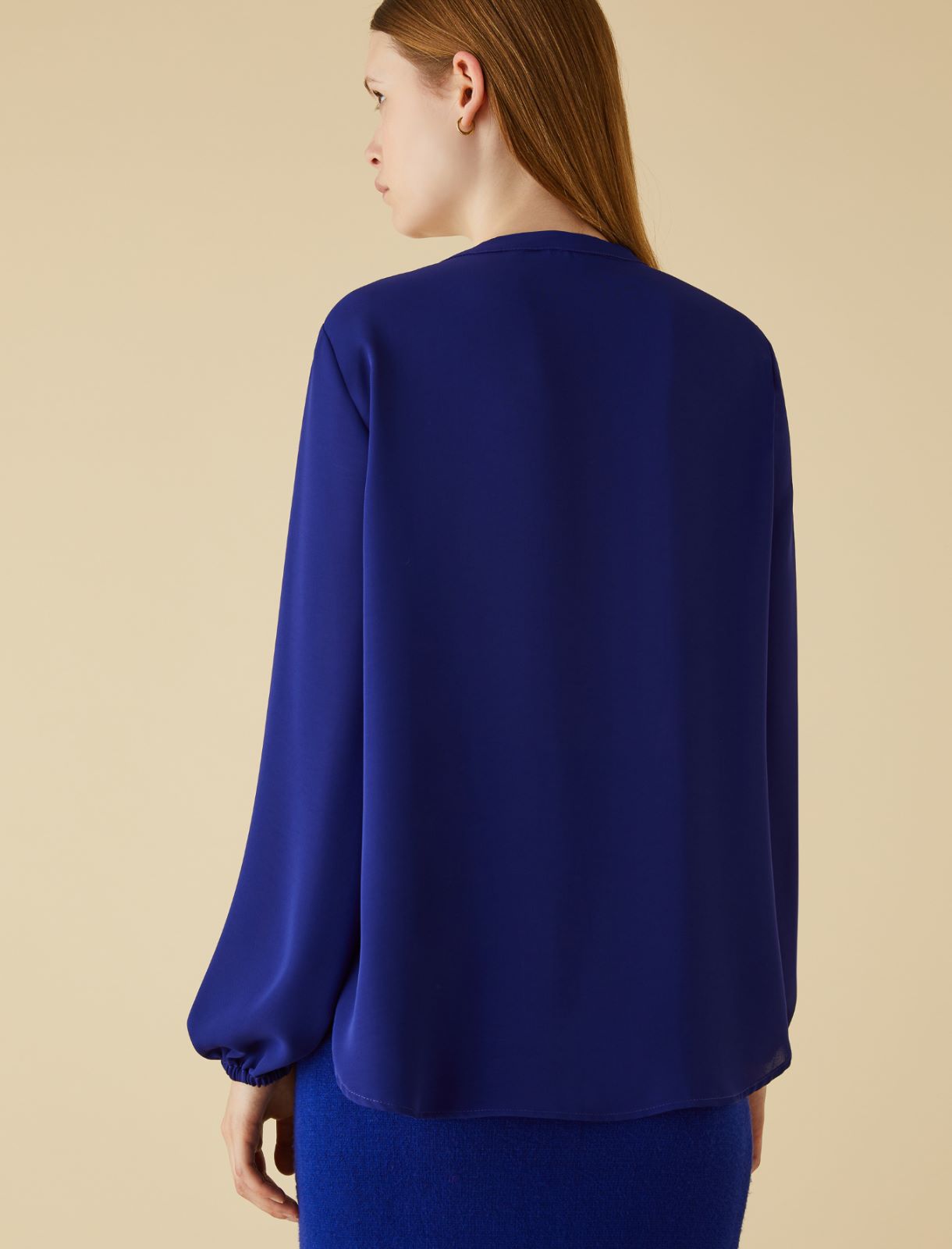Georgette blouse - Cornflower blue - Marella - 3