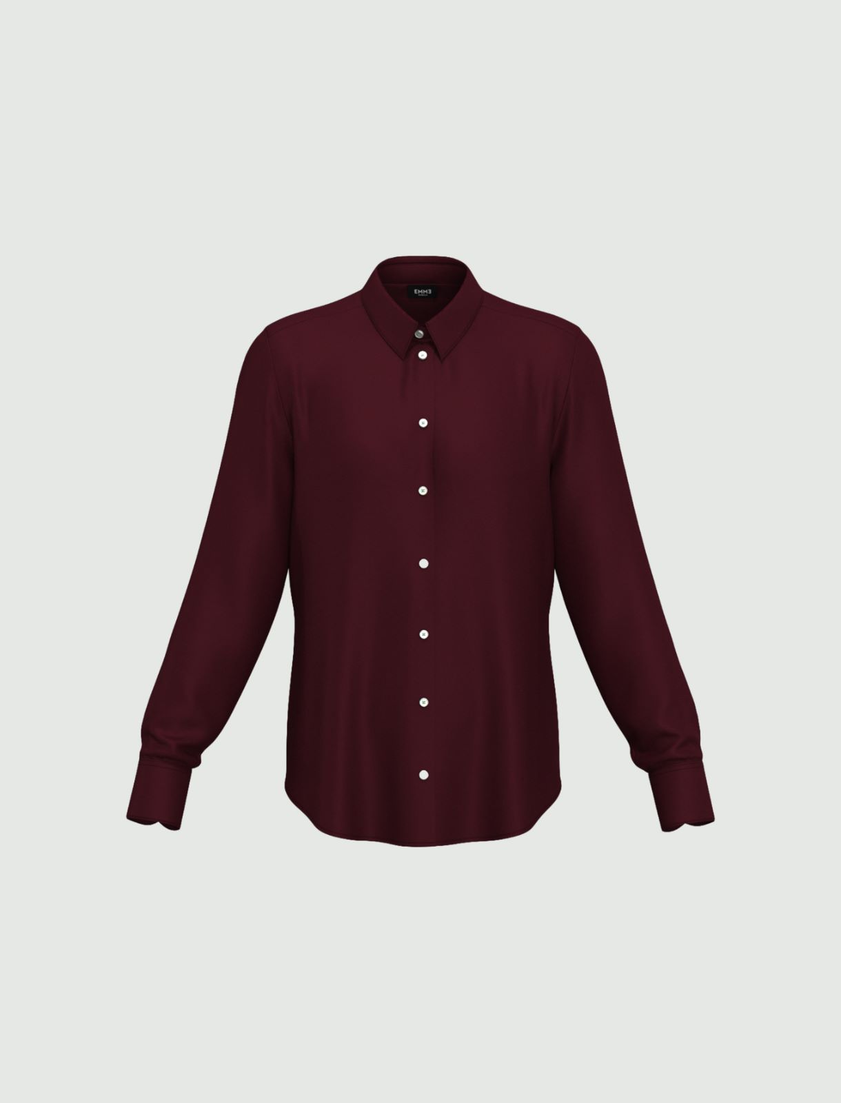 Satin shirt - Bordeaux - Marella - 4