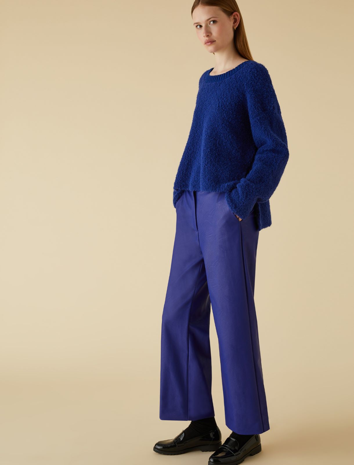 Straight trousers - Cornflower blue - Marella - 3