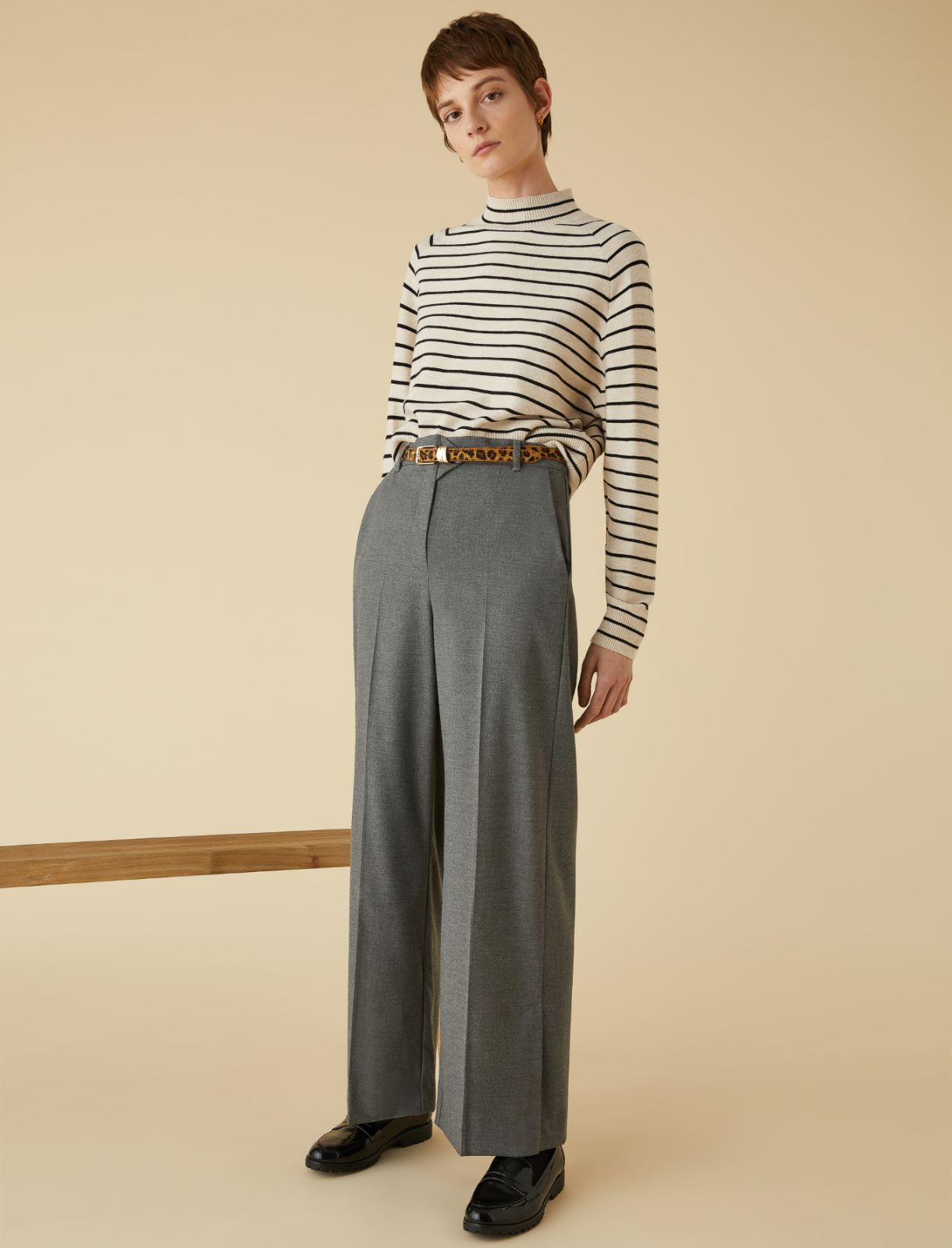 Flannel trousers - Melange grey - Marella - 3
