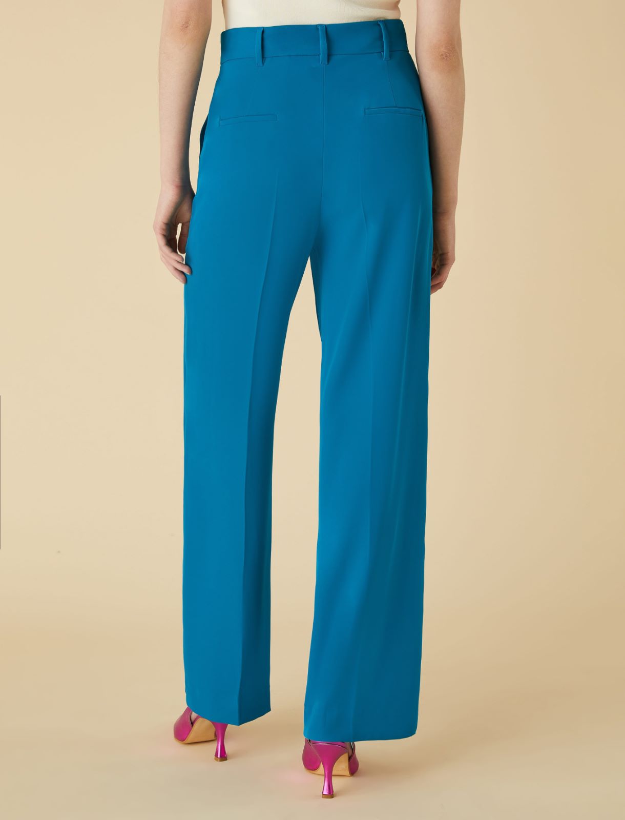 Straight-leg trousers - Turquoise - Marella - 2