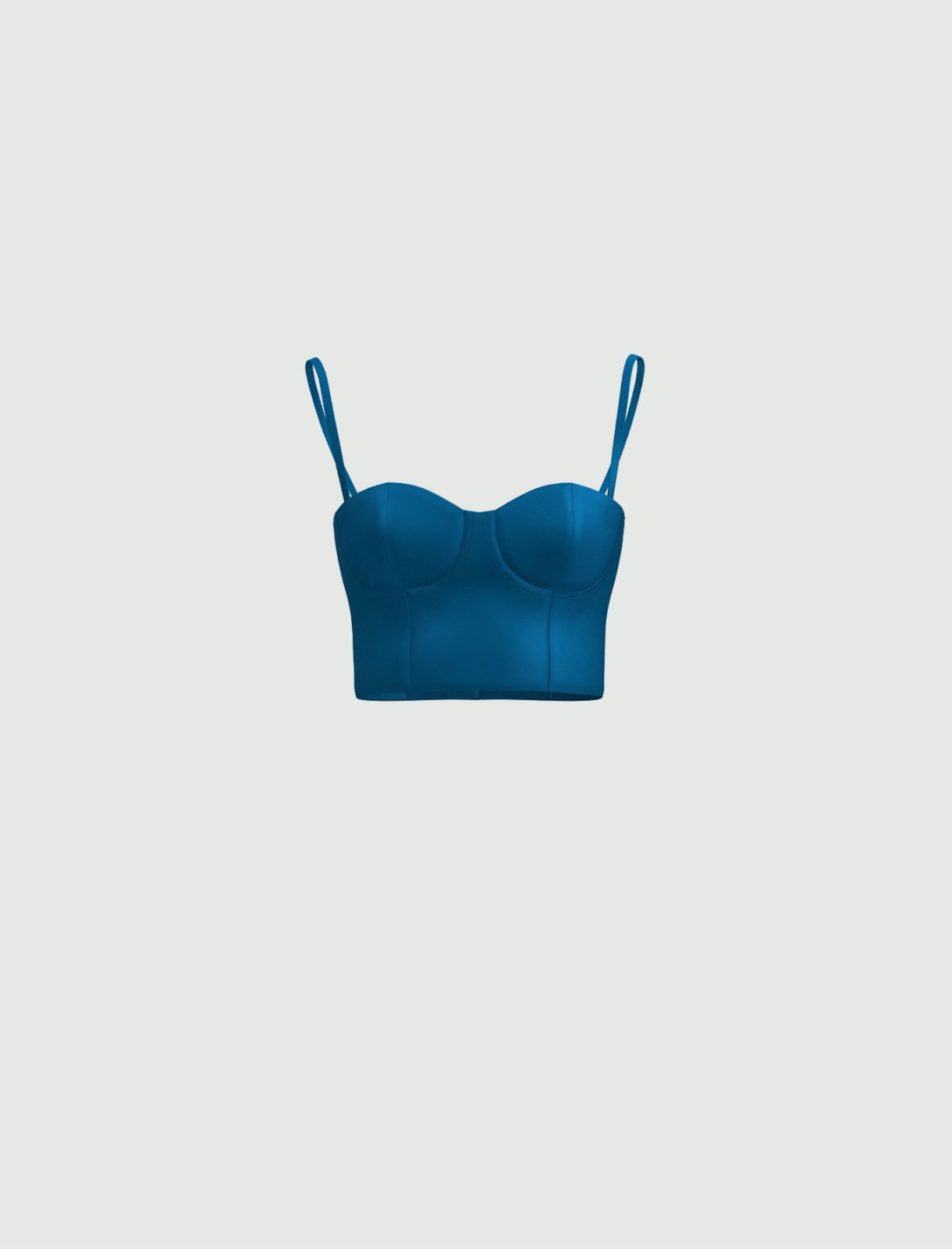 Satin corset - Turquoise - Marella - 4