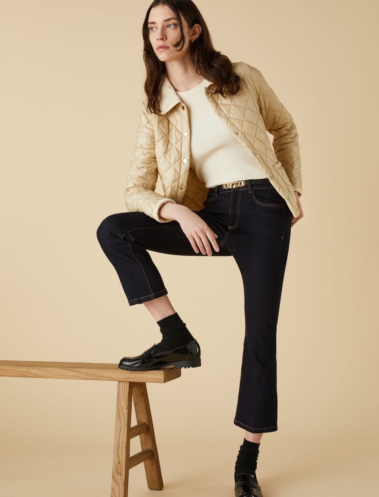 Slim-fit flared jeans - Navy - Marella - 3