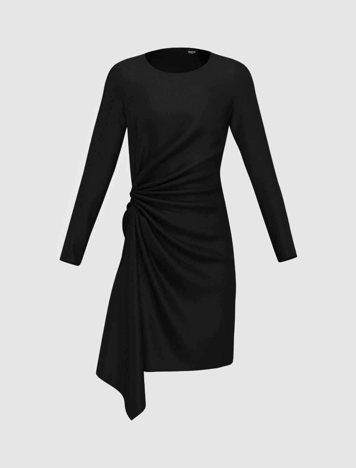 Robe drapée - Noir - Marella - 4