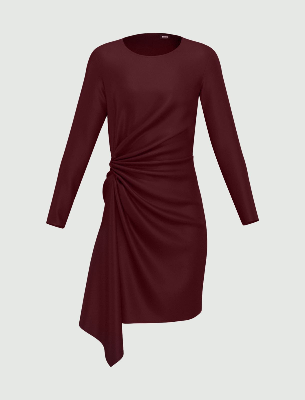 Draped dress - Bordeaux - Emme - 2