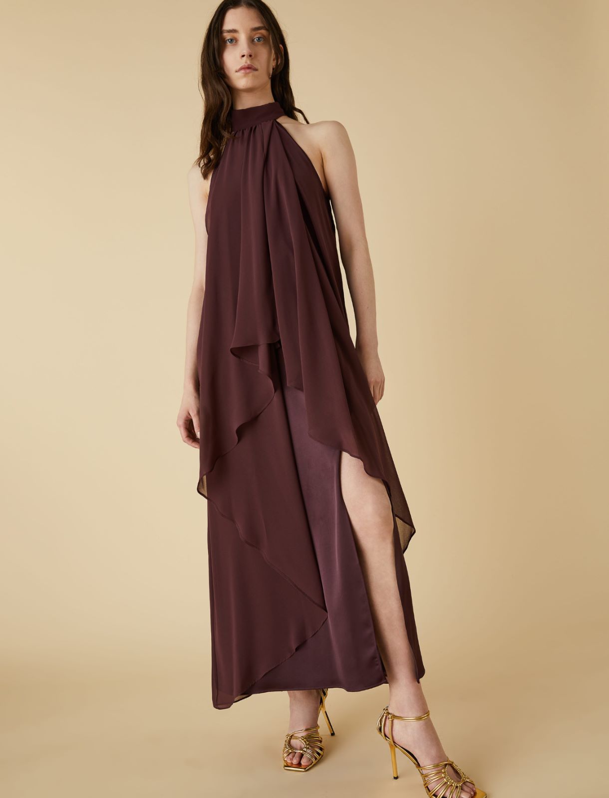 Kleid mit Drapierung - Bordeaux - Marella - 3
