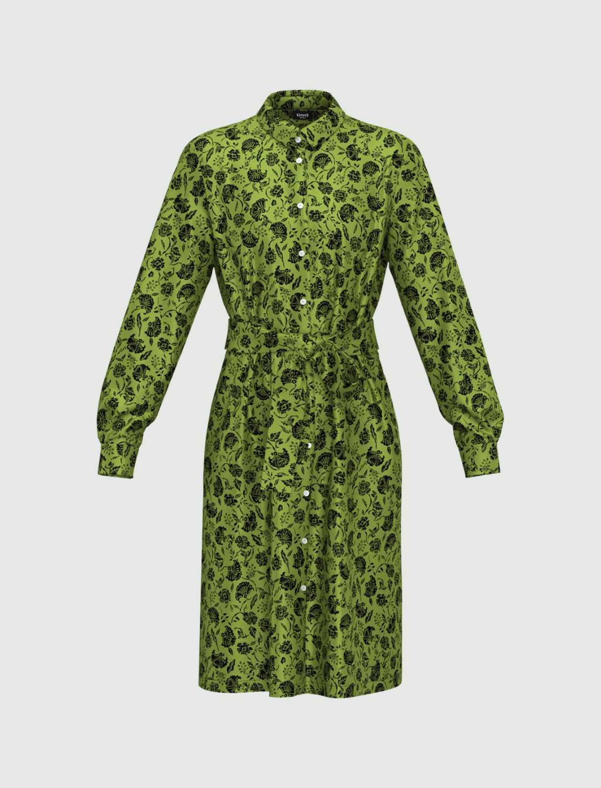 Shirt dress - Light olive-green - Marella - 4