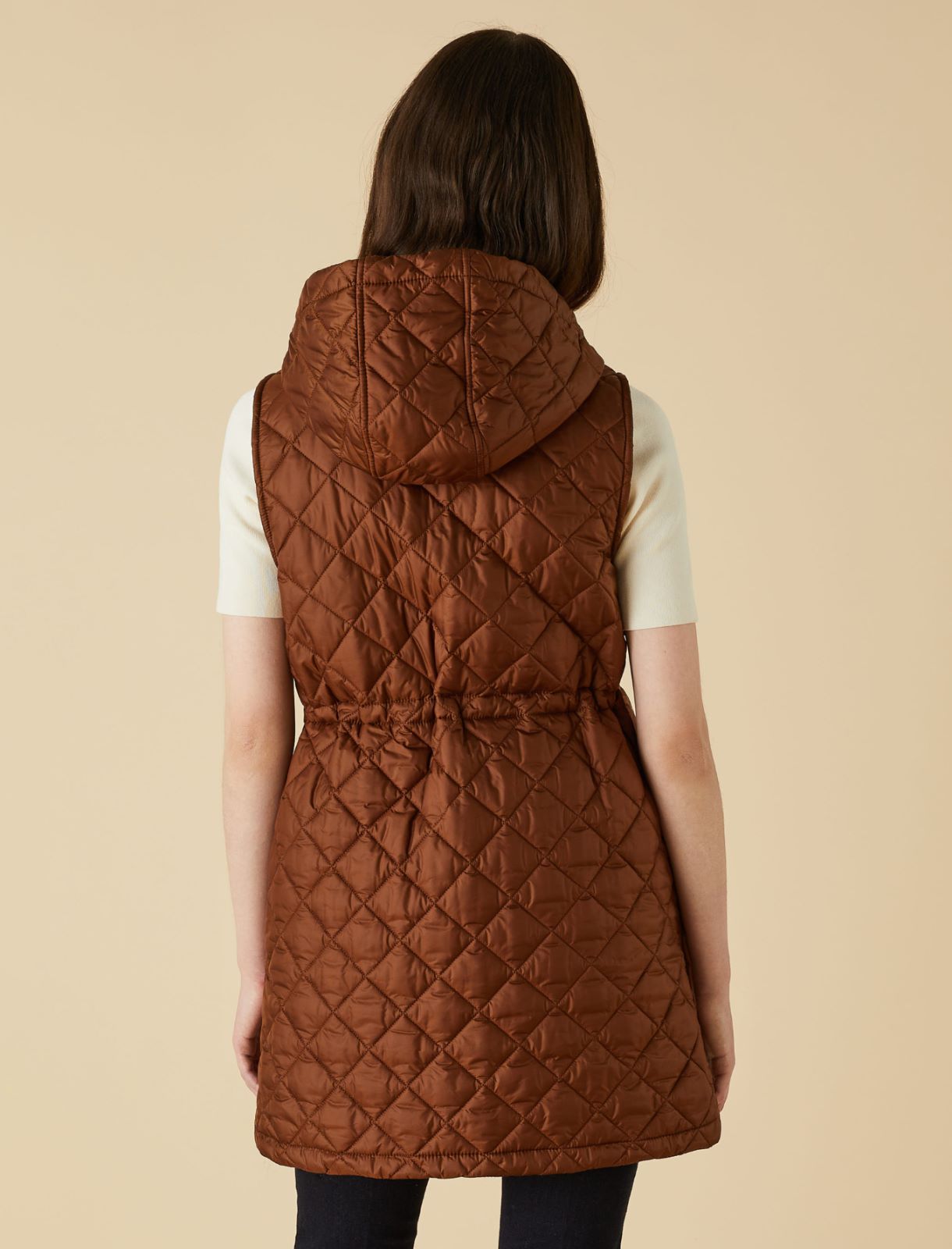 Quilted gilet - Burnt brown - Marella - 2