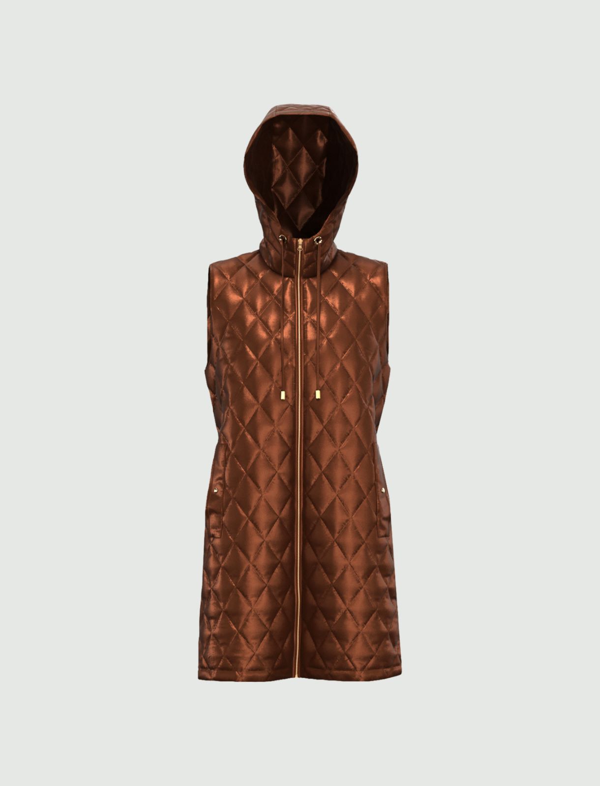 Quilted gilet - Burnt brown - Marella - 4