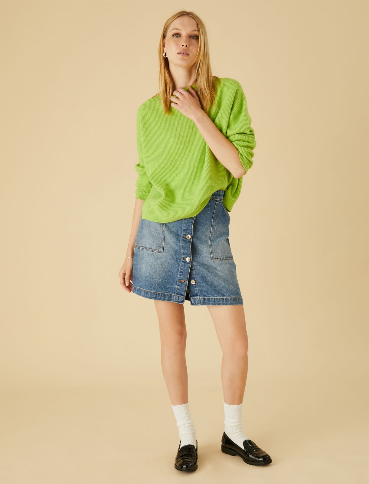 Boxy sweater - Light olive-green - Marella
