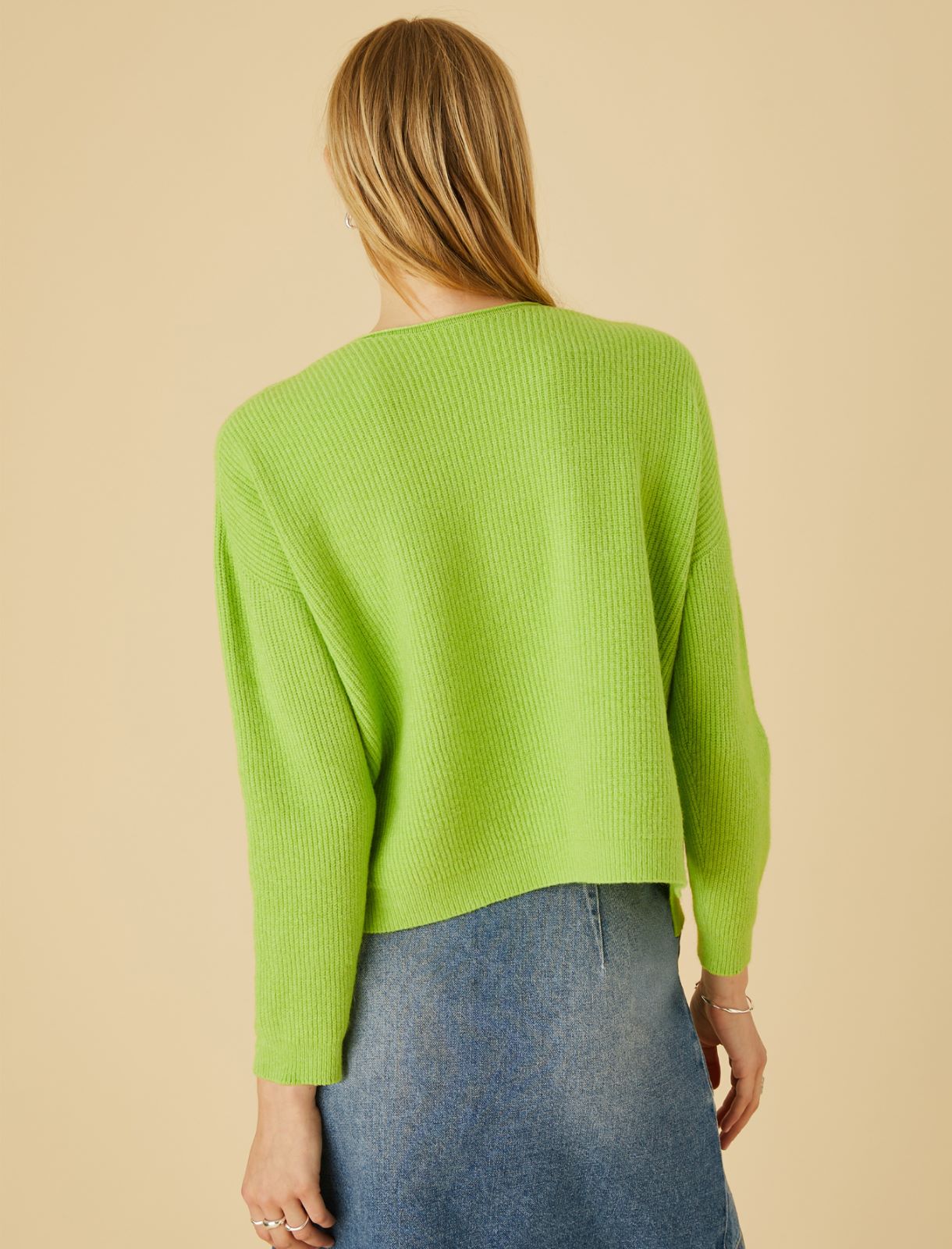Boxy sweater - Light olive-green - Marella - 2