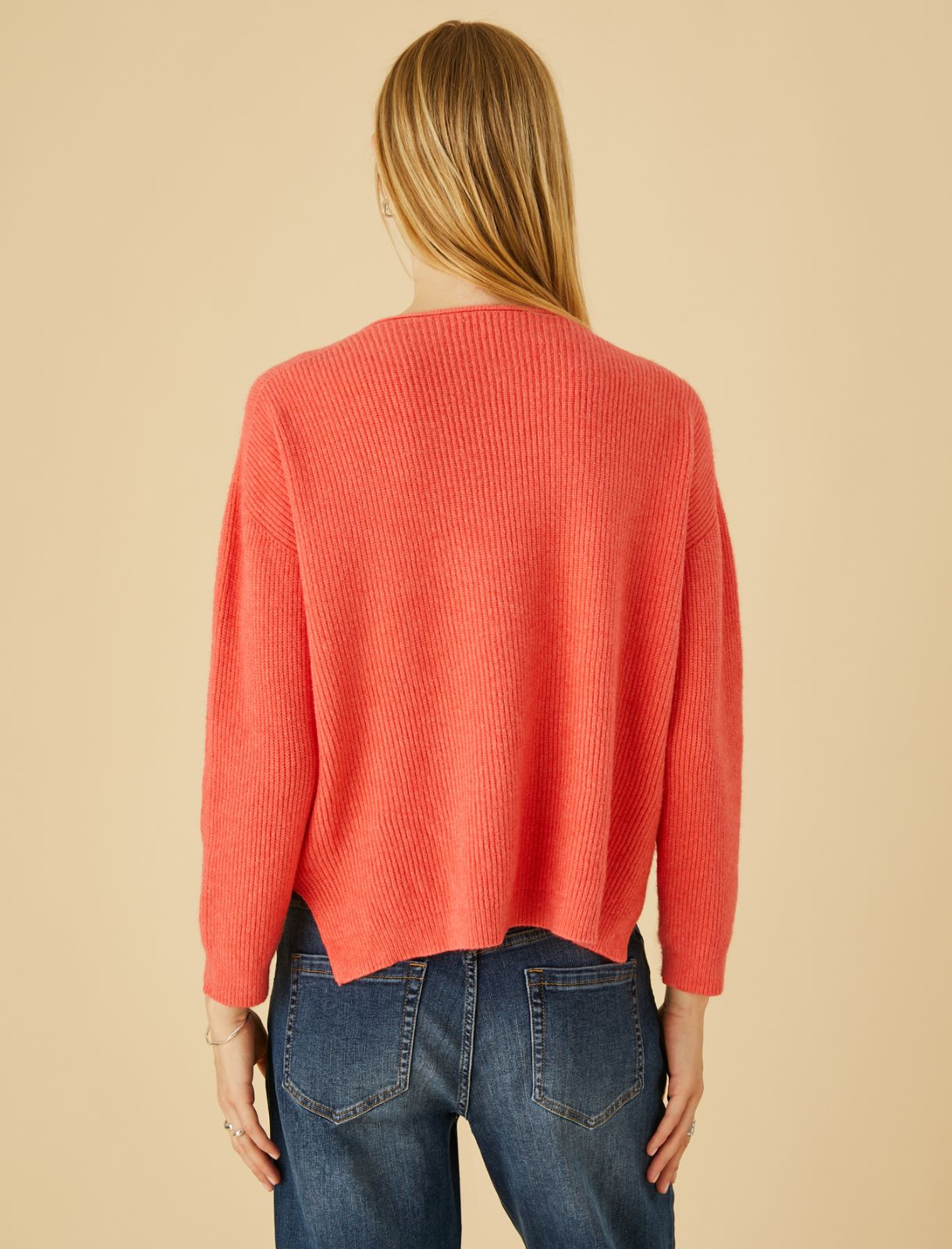 Boxy sweater - Coral - Marella - 2