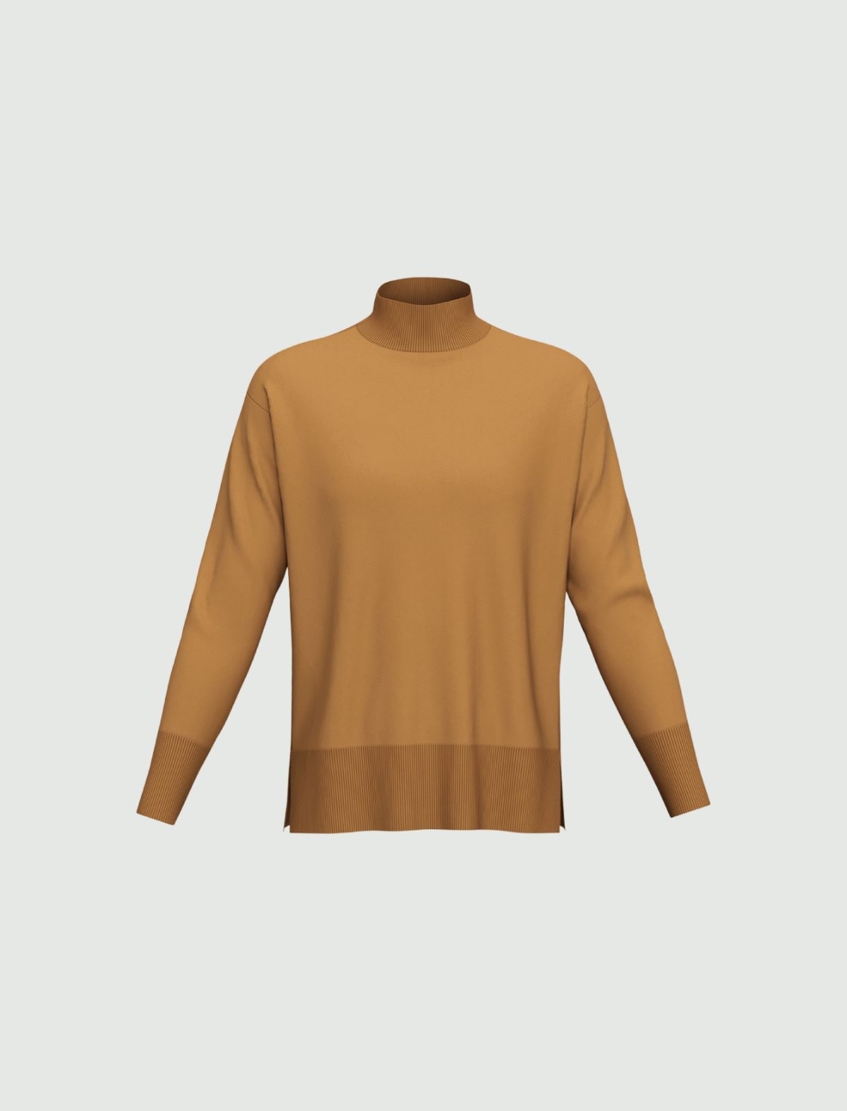 High-neck sweater - Camel - Marella - 4