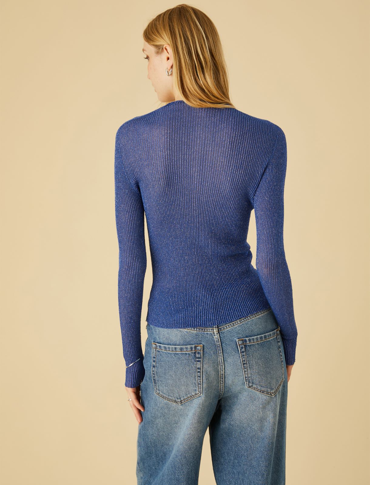 Lurex sweater - Periwinkle blue - Marella - 2