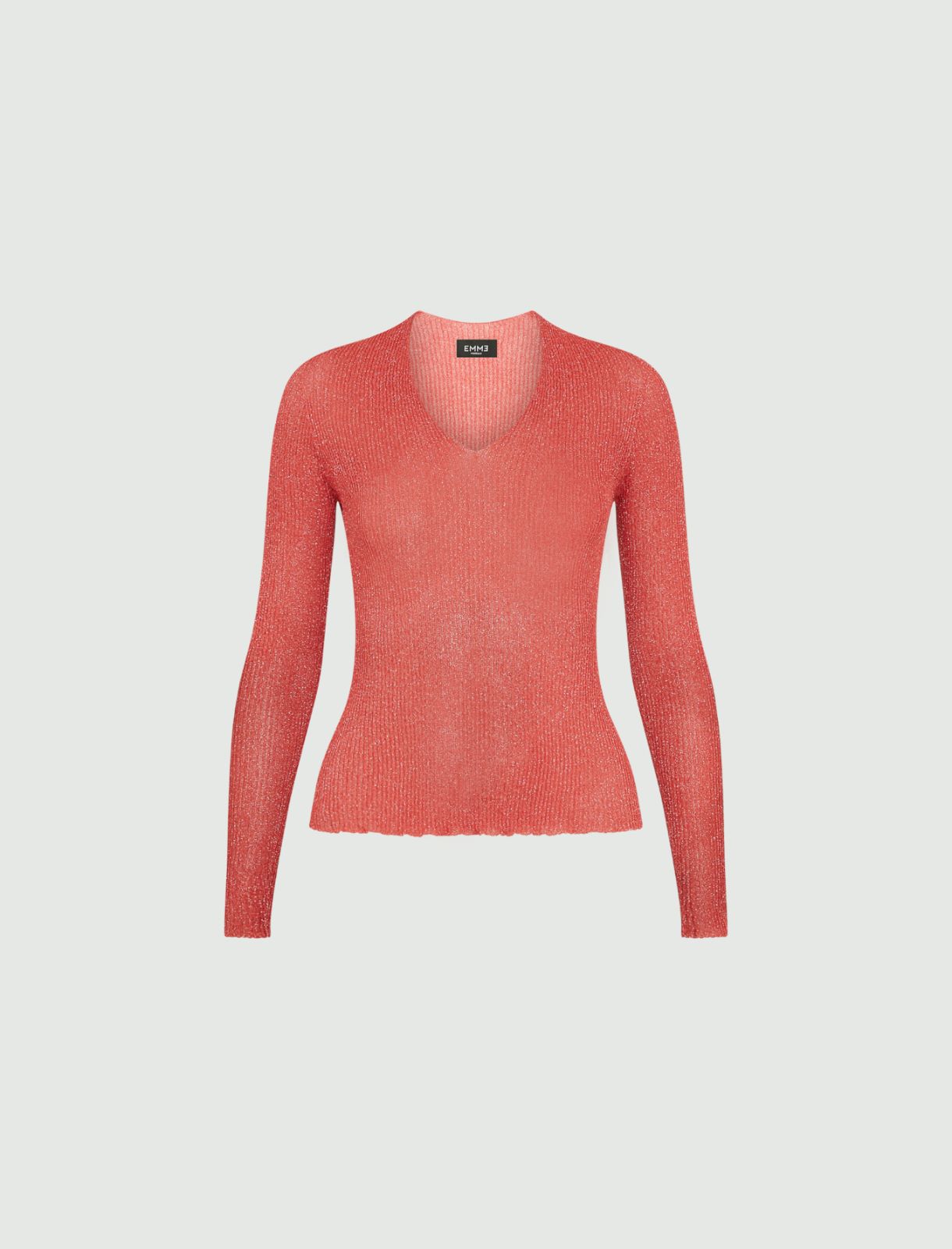 Lurex sweater - Coral - Marella - 4
