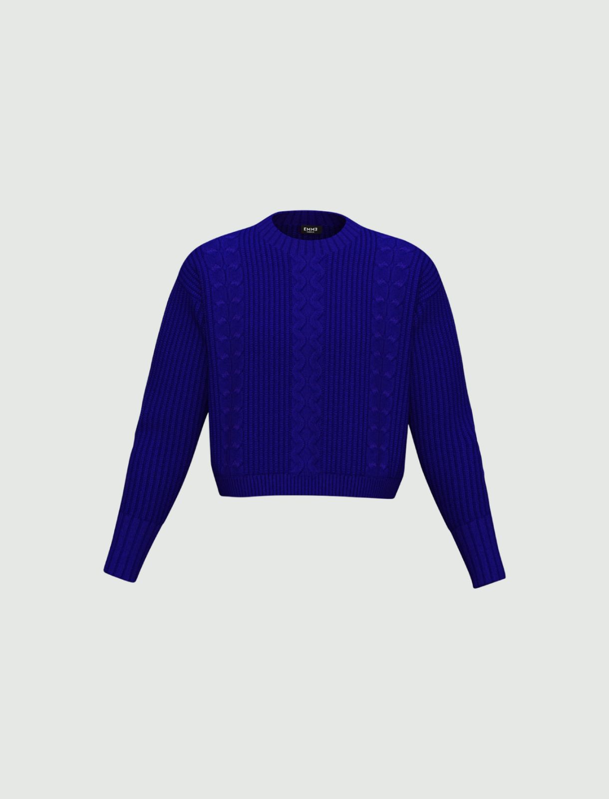 Cropped sweater - Cornflower blue - Marella - 4