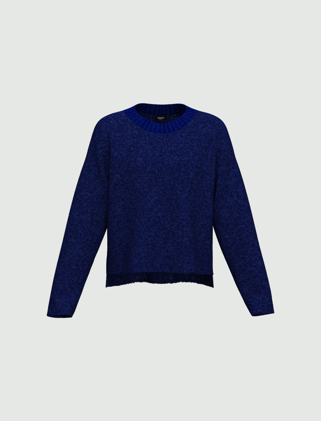 Bouclé sweater - Cornflower blue - Emme - 2
