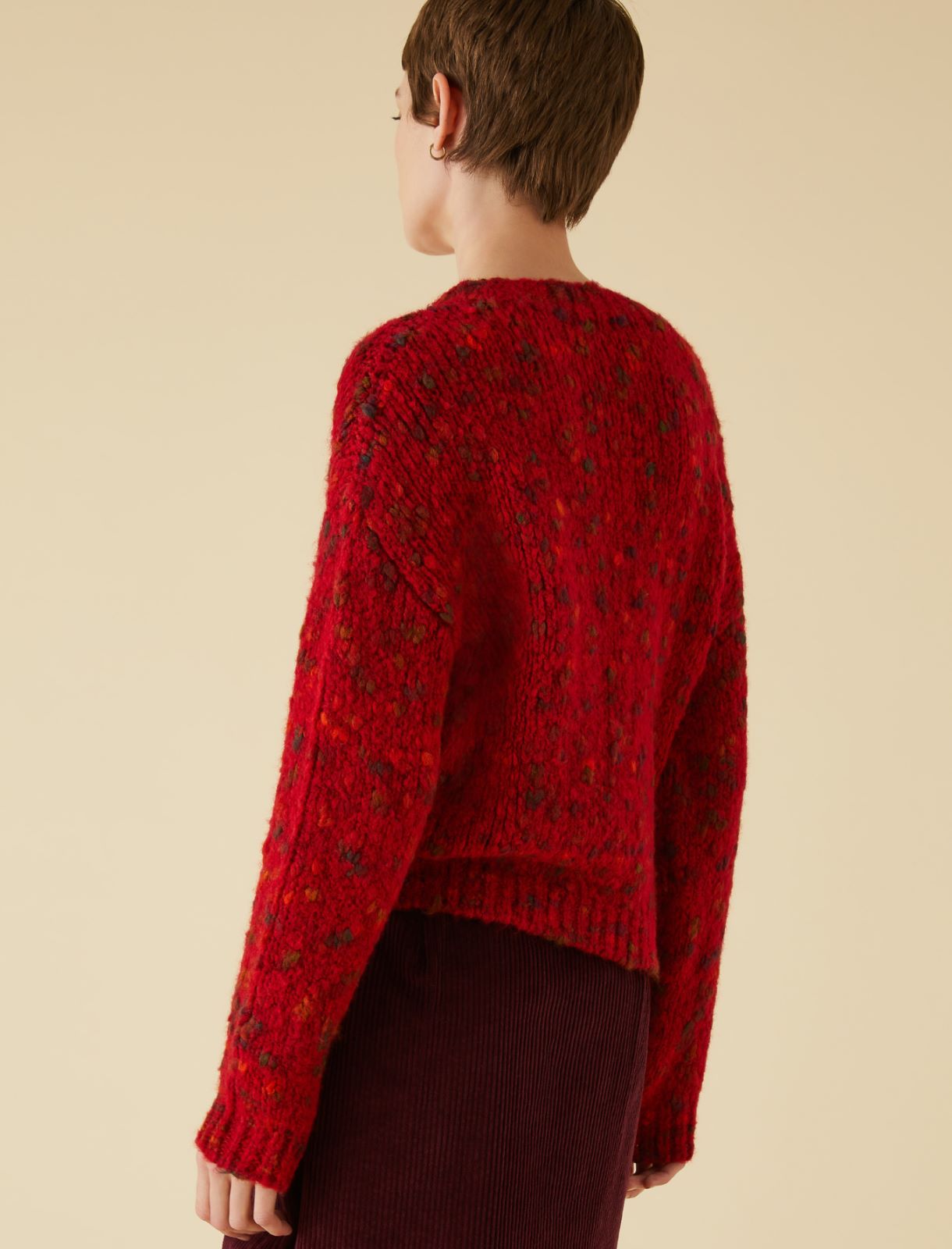 Patterned sweater - Sour cherry - Marella - 2