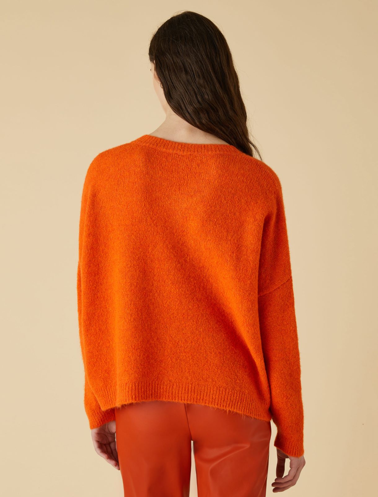 V-neck sweater - Orange - Marella - 2