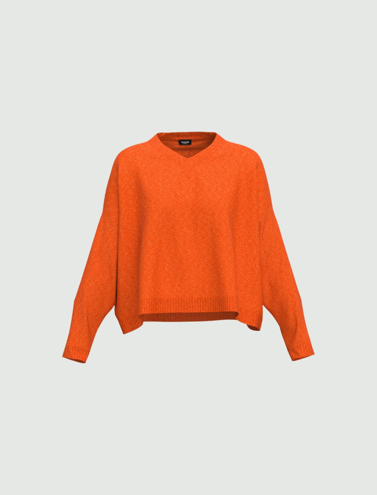 V-neck sweater - Orange - Emme - 2