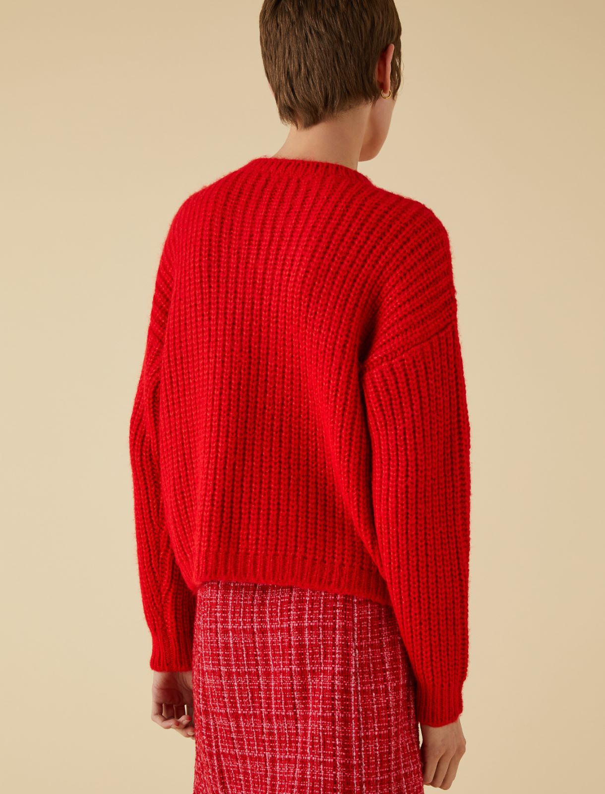 Multi-knit sweater - Red - Marella - 2