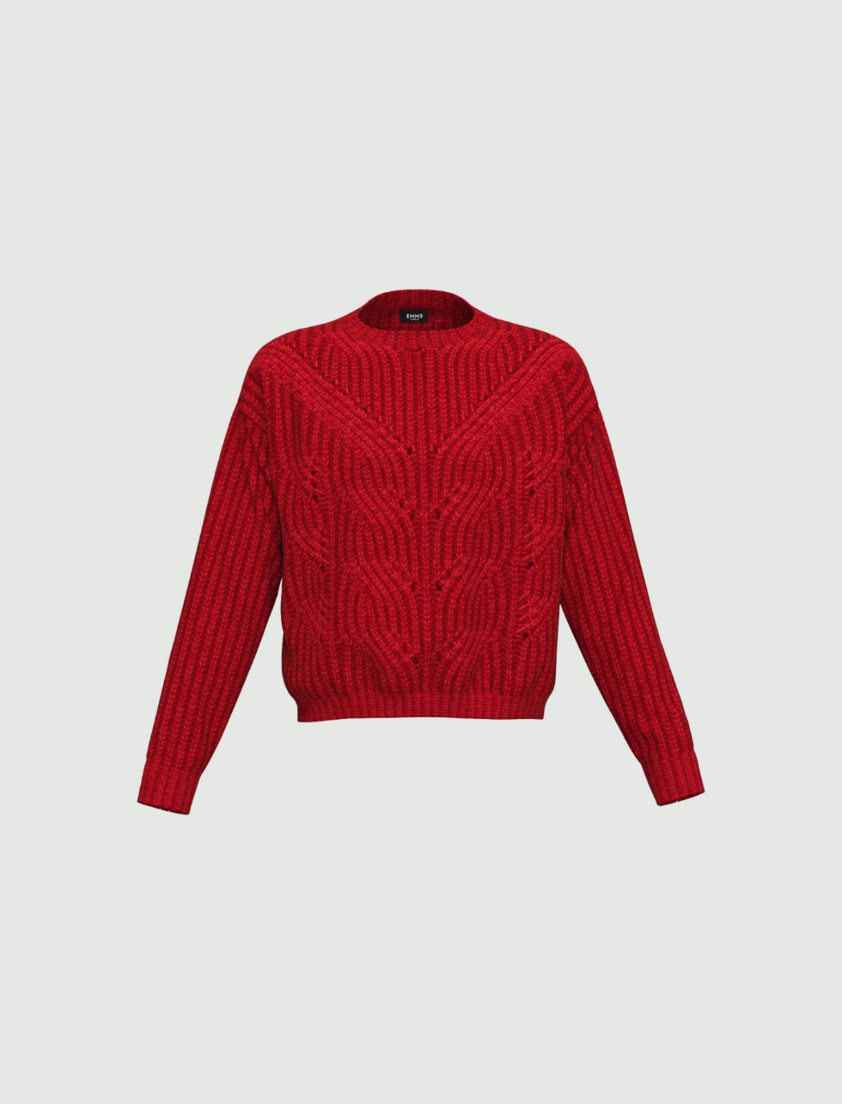 Multi-knit sweater - Red - Marella - 4