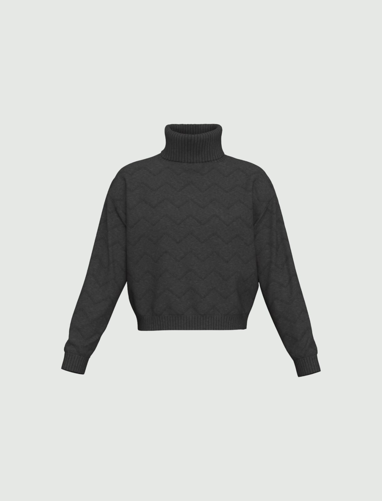 Cropped sweater - Medium grey - Marella - 4
