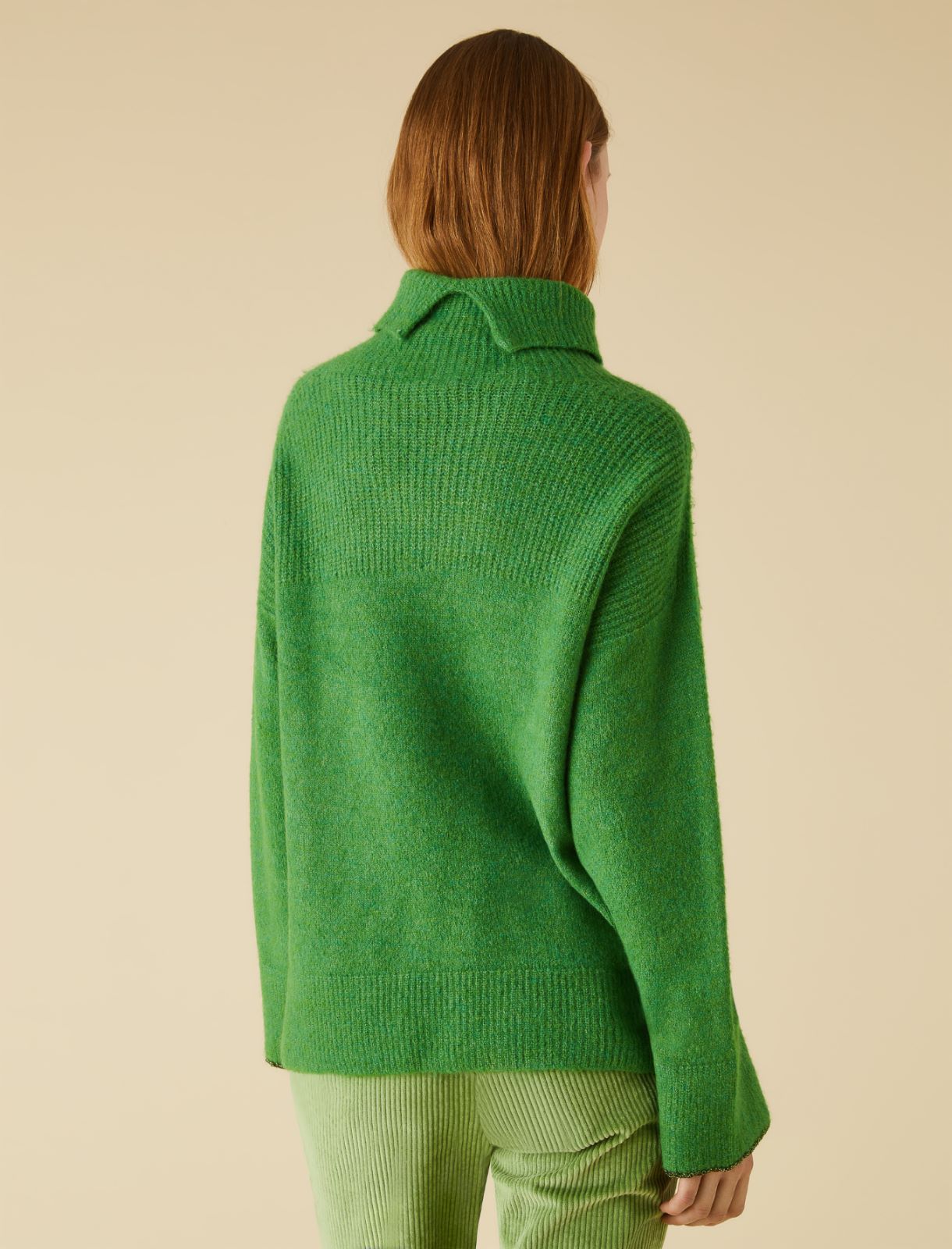 High-neck sweater - Apple green - Marella - 2
