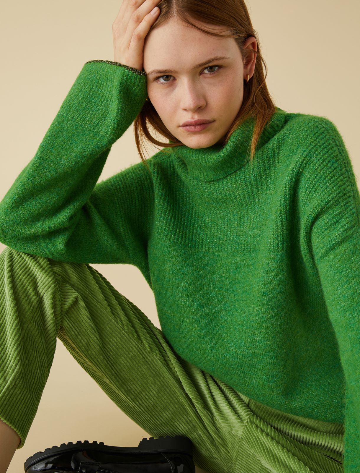 High-neck sweater - Apple green - Marella - 3