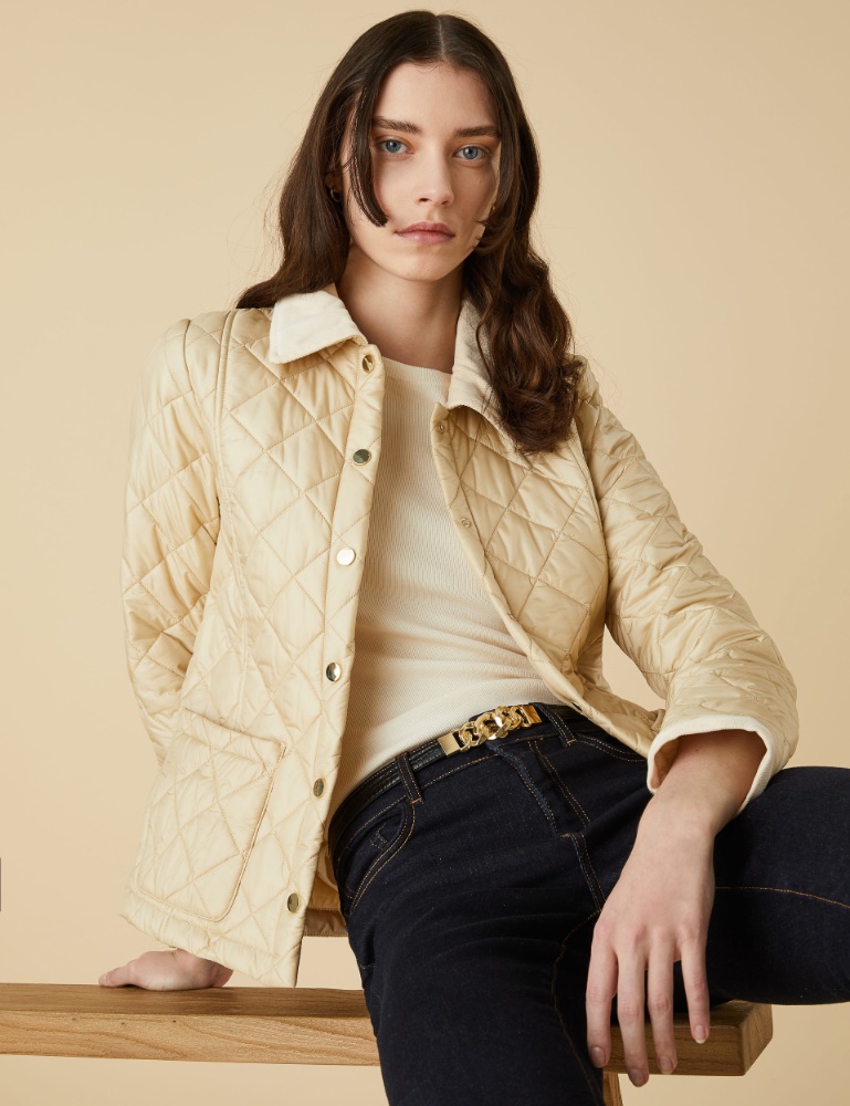Quilted shacket - Ivory - Marella