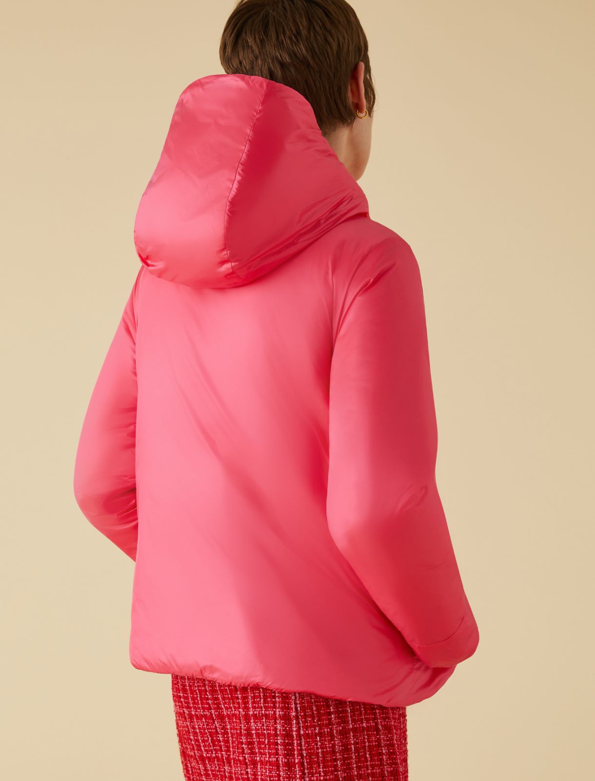 Hooded down jacket - Shocking pink - Marella - 2