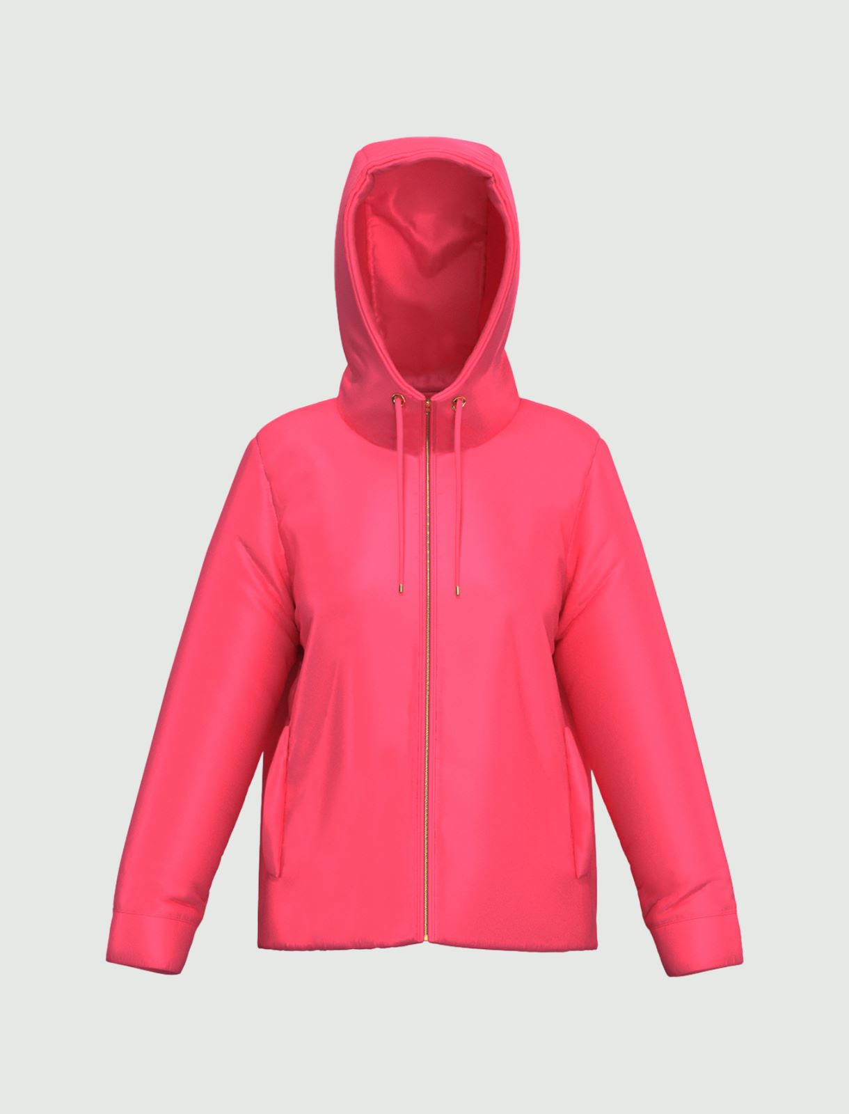 Hooded down jacket - Shocking pink - Marella - 4