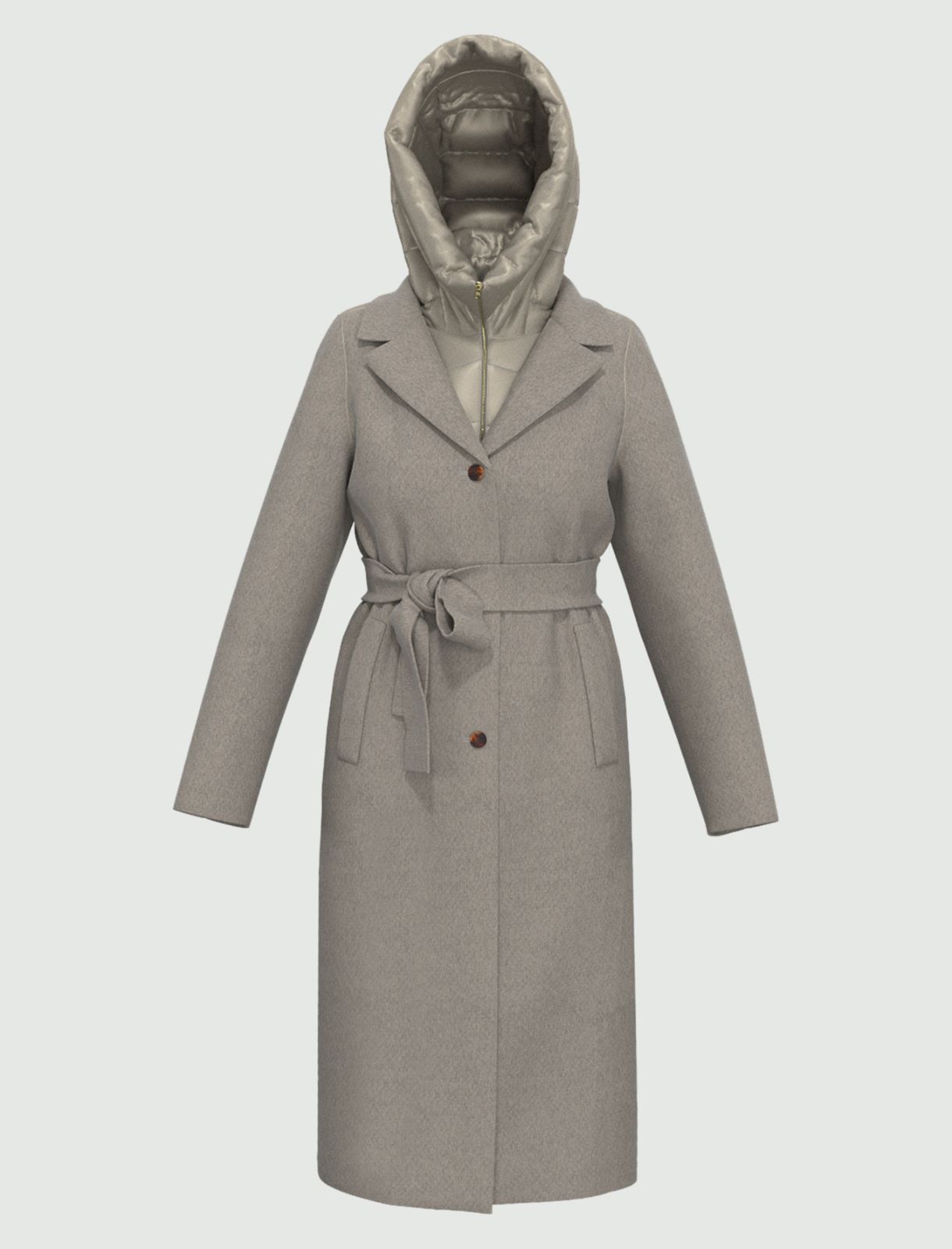 Padded coat - Melange grey - Marella - 5