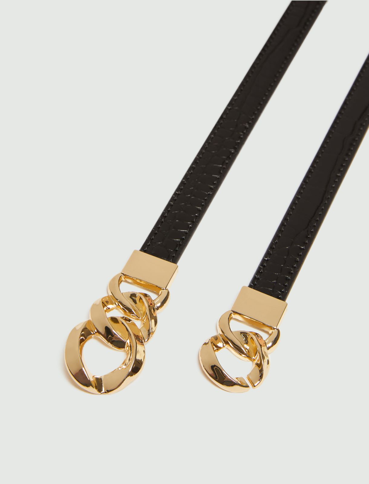 Chain-embellished belt - Black - Marella - 2