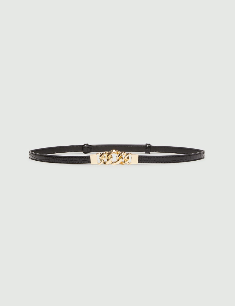 Chain-embellished belt - Black - Marella