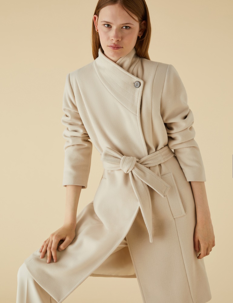 Cloth coat - Cream - Emme