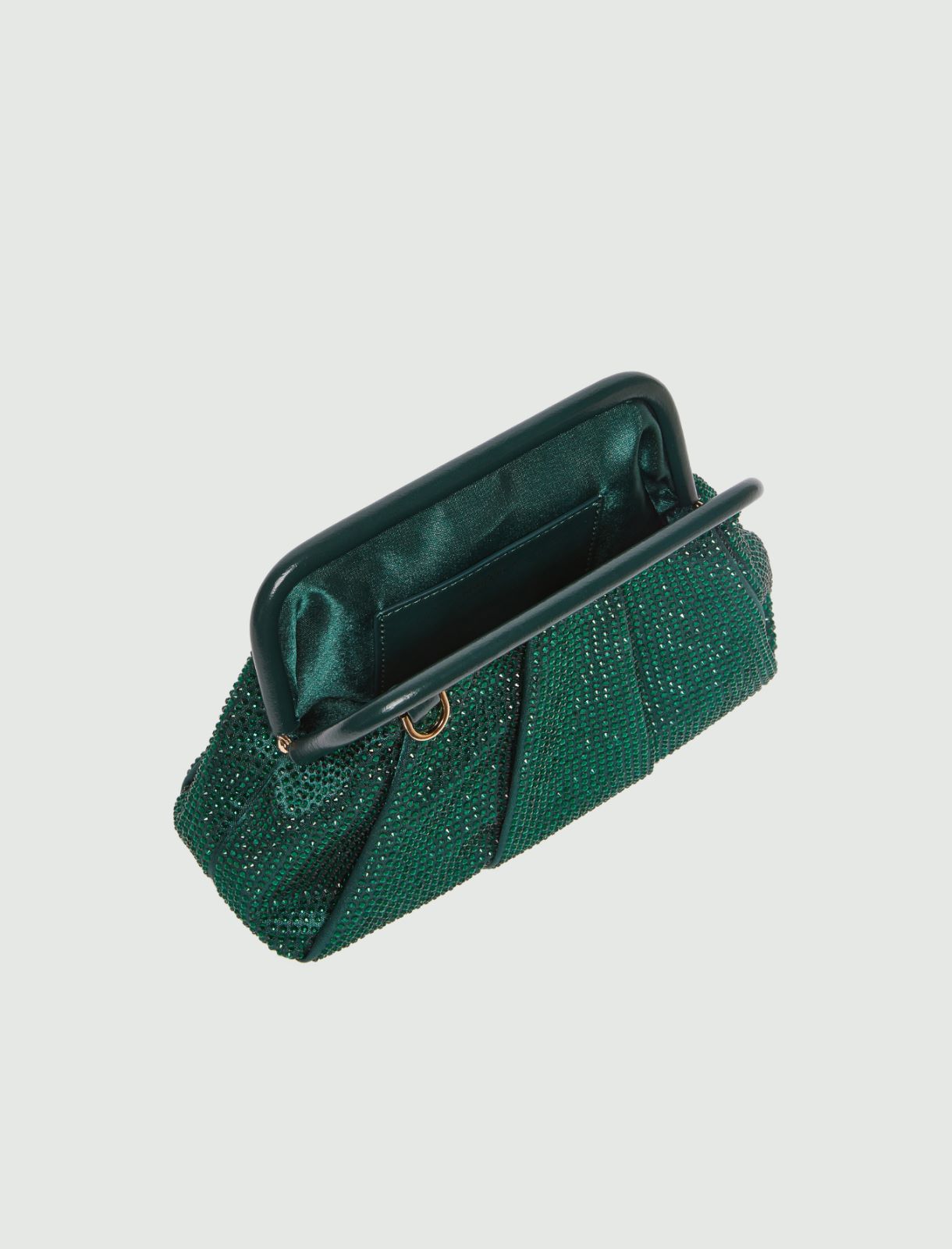 Rhinestone clutch bag - Green - Marella - 5