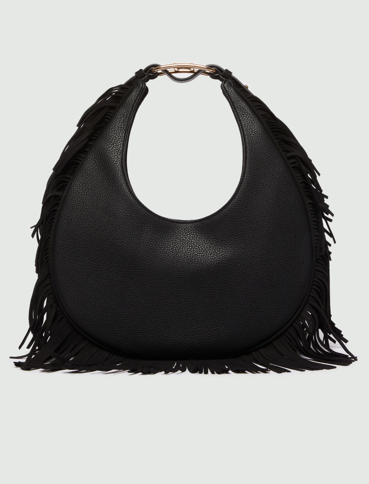 Medium bag with fringes, black | Marella