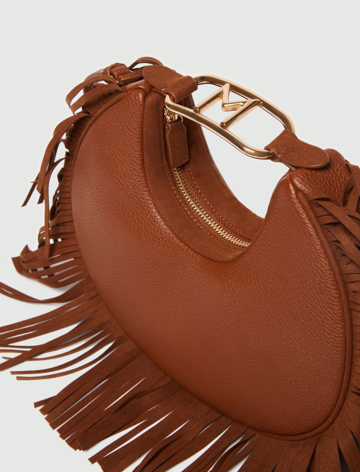 Small bag with fringes - Tobacco - Marella - 5