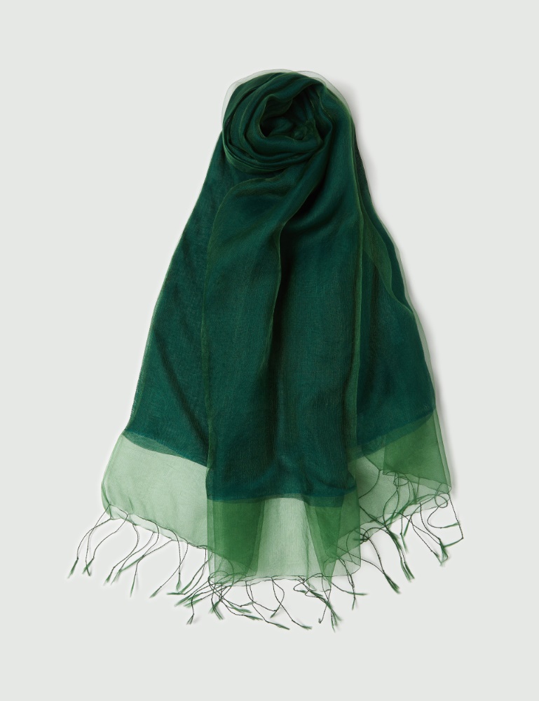 Silk-blend stole - Green - Marella